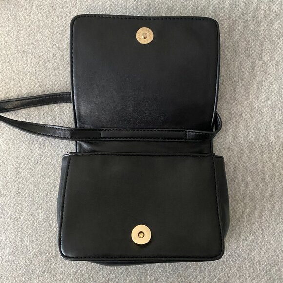 Fiorelli Faux Crocodile Leather Black Gold Detail Crossbody Bag - Picture 3 of 15